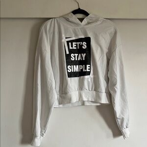 SHEIN White Hoodie Sweater
